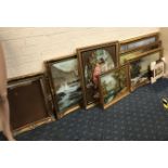 GILT FRAMED OIL ON CANVAS & OTHER FRAMES