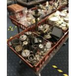 2 TRAYS OF METALWARE