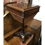 VICTORIAN ROSEWOOD SEWING BOX A/F