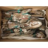 VARIOUS SILVER PLATED FLATWARE INCL. WALKER & HALL