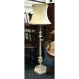 WHITE PAINTED METAL STANDARD LAMP