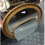 OVAL BEVELLED MIRROR & ANOTHER