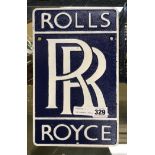 CAST IRON ROLLS ROYCE SIGN