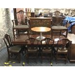 REGECNY STYLE DINING TABLE (2 LEAVES) & 10 CHAIRS