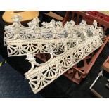 8 EARLY ALUMINIUM GARDEN RAILINGS