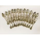 24 HM SILVER FORKS, SPOONS