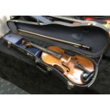 EARLY VIOLIN , BOW & CASE