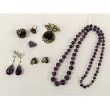 QTY AMETHYST JEWELLERY