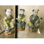 SET 3 PORCELAIN CHINESE FIGURES