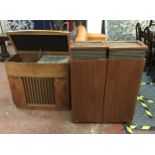 GERRARD RADIOGRAM & PAIR LOWTHER OF SPEAKERS APPROX. 43'' HIGH