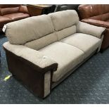 BROWN BISCUIT SOFA - EX DEMO