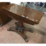 MAHOGANY CARD TABLE