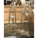 PAIR OF BRASS EASELS