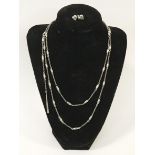 925 SILVER & DIAMOND NECKLACE & EARRINGS