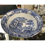 LARGE COPELAND SPODE ITALIAN PATTERN BOWL - 14.5 INS DIAM