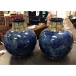 PAIR OF DOULTON LAMBETH VASES