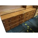 TWO 3 DRAWER CHESTS ONE A/F