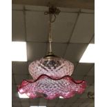 VICTORIAN CRANBERRY CEILING LIGHT