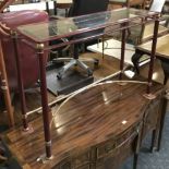 GLASS TOP HALL TABLE