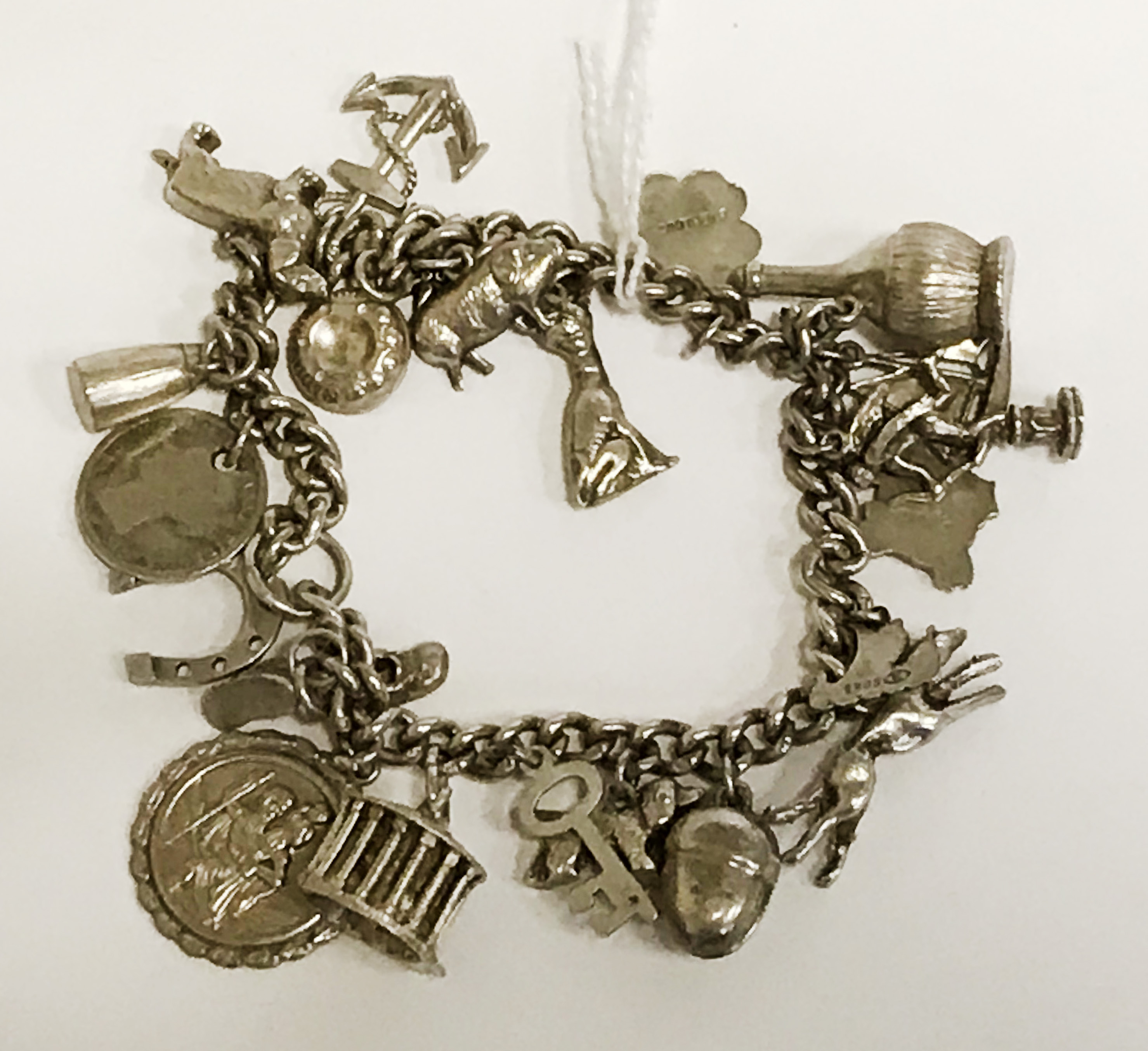 STERLING SILVER CHARM BRACELET