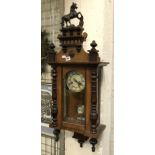 MAHOGANY FIGURAL WALL CLOCK