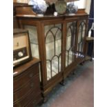 MAHOGANY DISPLAY CABINET