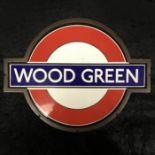 WOOD GREEN TUBE SIGN
