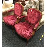 PAIR OF ELBOW CHAIRS