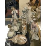 NINE LLADRO FIGURINES