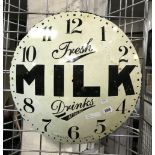 VINTAGE MILK CLOCK FACE