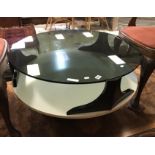 RETRO GLASS TOP COFFEE TABLE