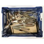 18 PIECE OF 800 SILVER CUTLERY WITH 12 SILVER HANDLED KNIVES - ALSO 800