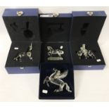 SWAROVSKI PEGASUS, UNICORN WITH 2 PONIES AT PLAY & STALLION (ALL 4 BOXED)