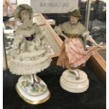 TWO CONTINENTAL PORCELAIN FIGURES