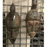 TWO AFRICAN WALL MASKS FROM MALI