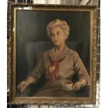 OIL ON CANVAS PORTRAIT OF A LADY - SIGNED & DATED 1966