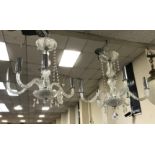 PAIR OF CRYSTAL & GLASS CHANDELIERS