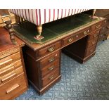 EDWARDIAN TWIN PEDESTAL DESK