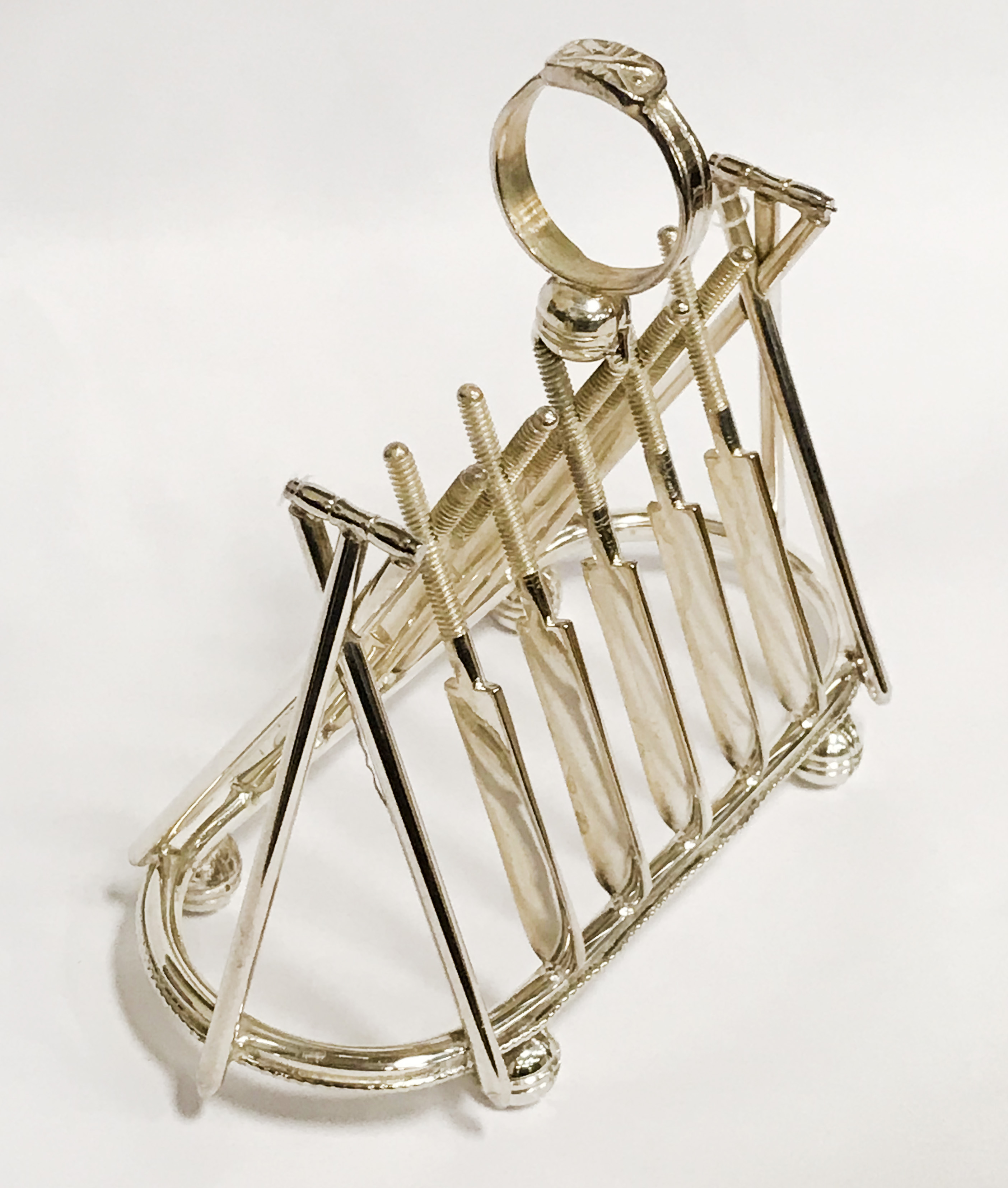 SILVER PLATED CRICKET BAT TOAST RACK