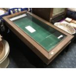 LARGE OAK ILLUMINATED DISPLAY CASE