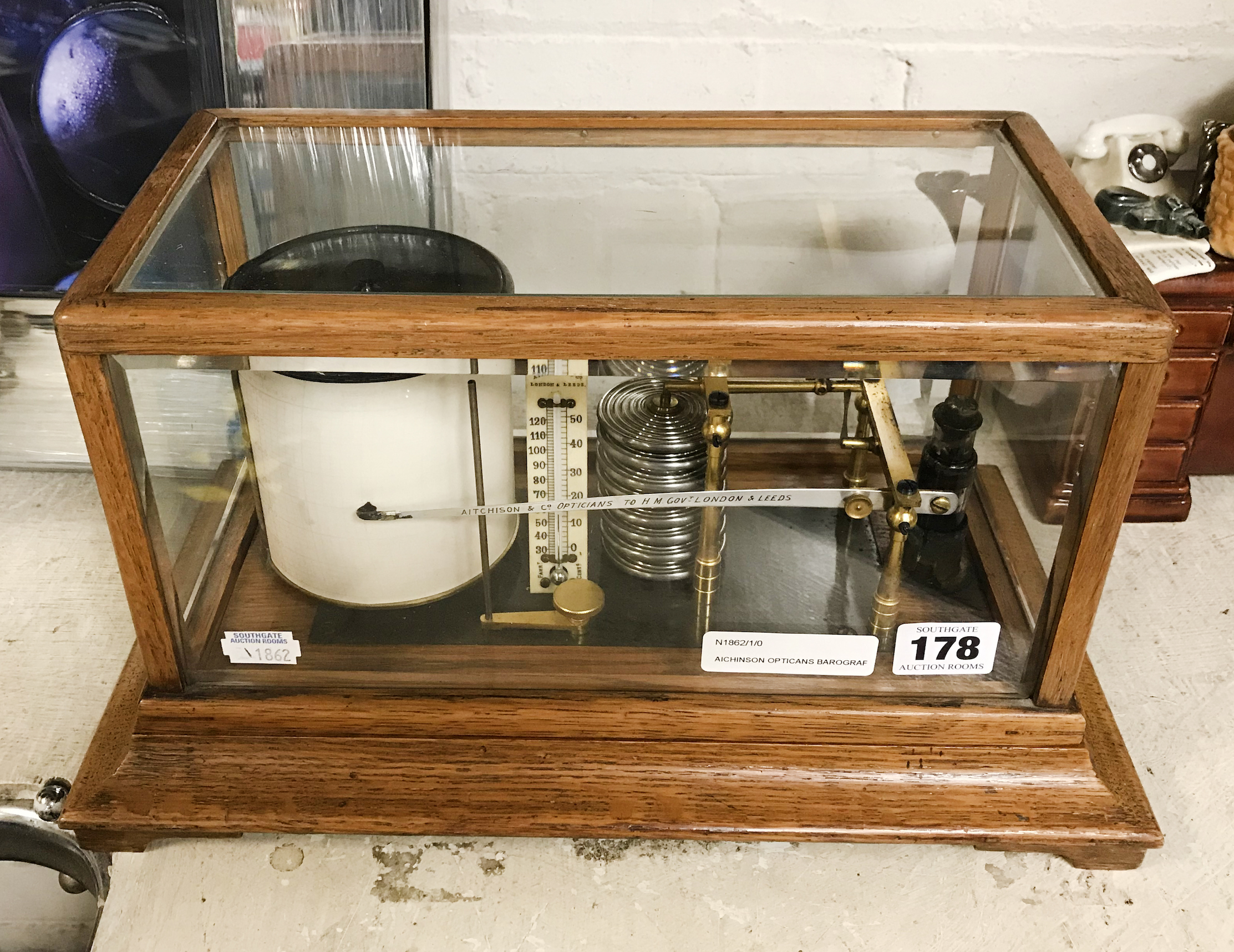 AICHINSON OPTICANS BAROGRAPH - CASED