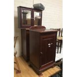 PAIR OF CUPBOARDS & BATH CABINET