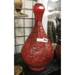 RED CHINESE PORCELAIN VASE