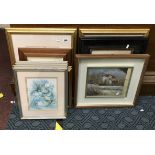 COLLECTION OF FRAMED PRINTS ETC