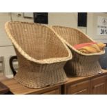 TWO WICKER CHAIRS