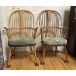 2 ERCOL SPINDLE BACK CHAIRS
