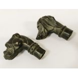 PAIR OF DOG STICK TOPS