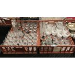 QTY. OF CRYSTAL GLASS - 2 TRAYS