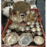 QTY. OF SILVER PLATED ITEMS - 2 TRAYS