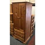 PINE WARDROBE WITH DRAWER